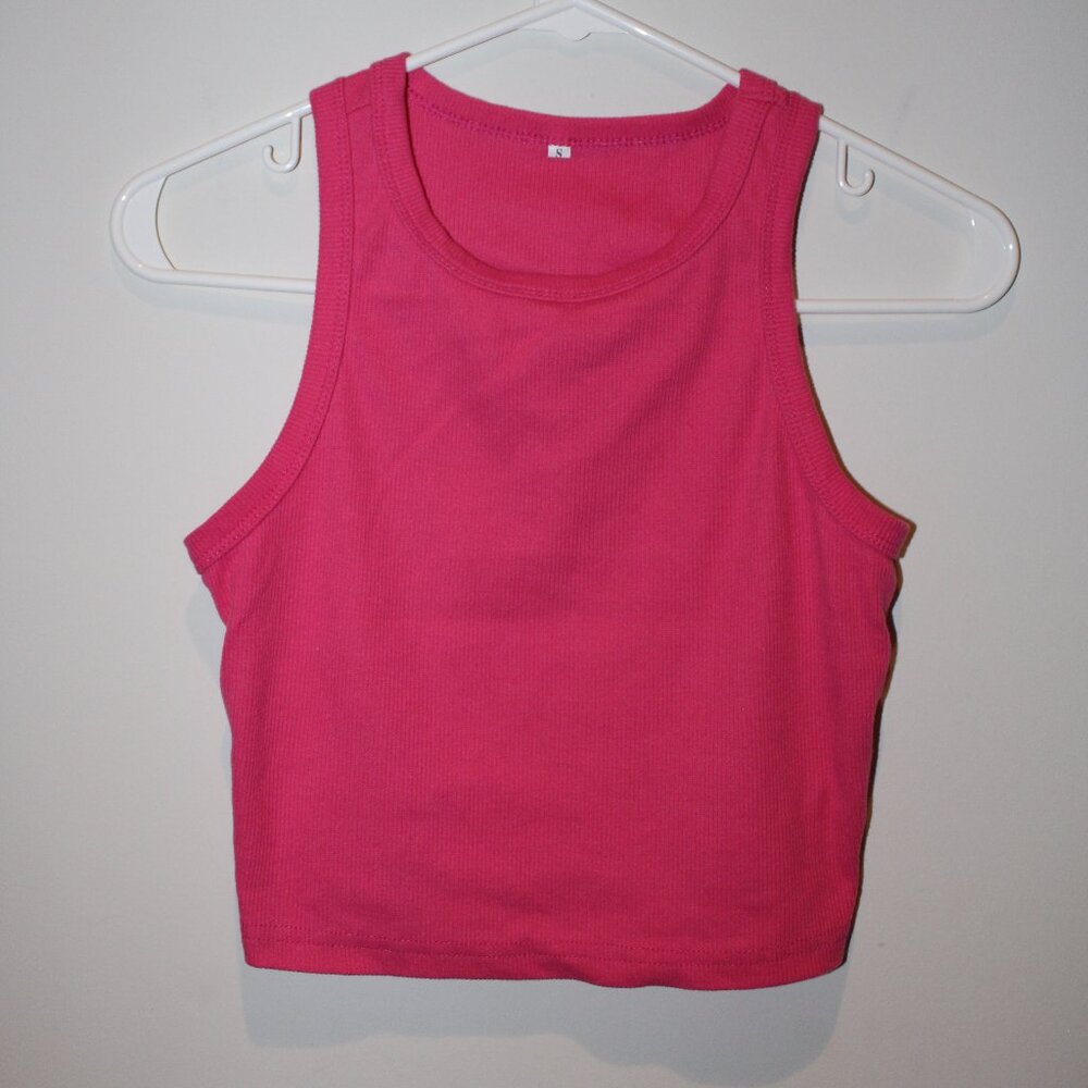 Hot Pink Cropped Tank